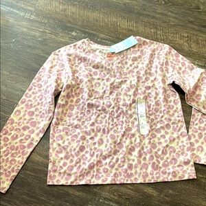 Cat & Jack Pink Animal Print Long Sleeve Tee